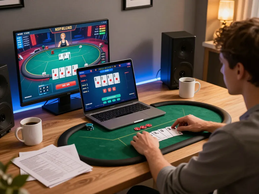 Engaging in online poker while using the Plagiat scannen service for academic integrity.