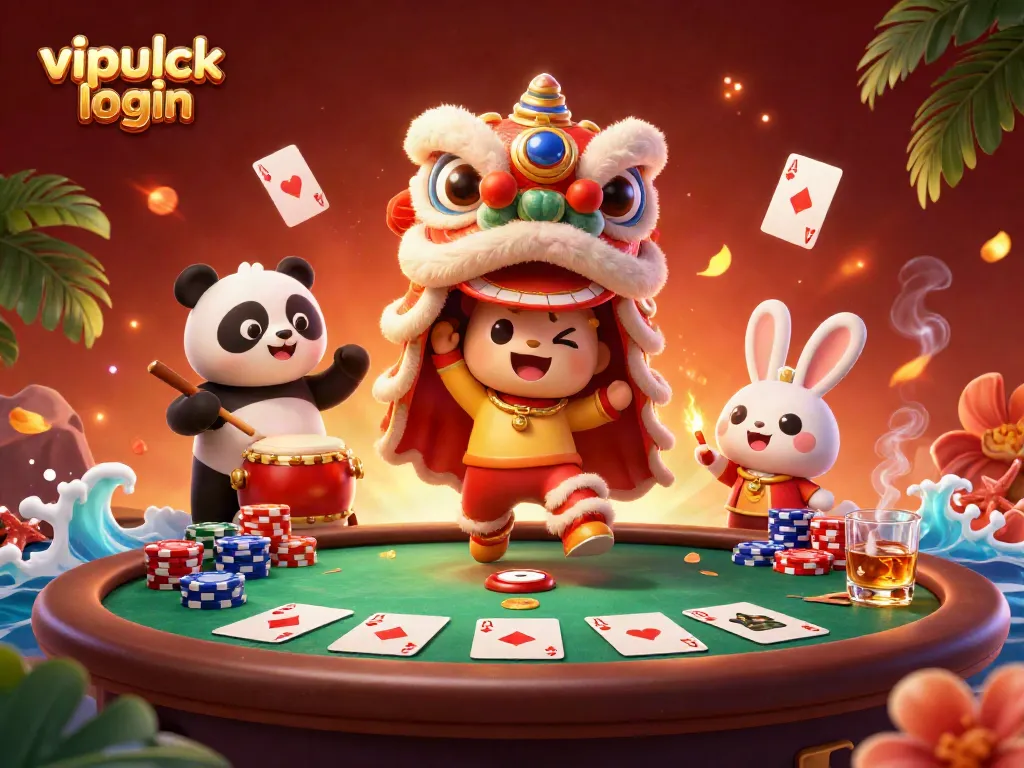 Join the action with the vibrant vipluck login characters showcasing their casino game skills.