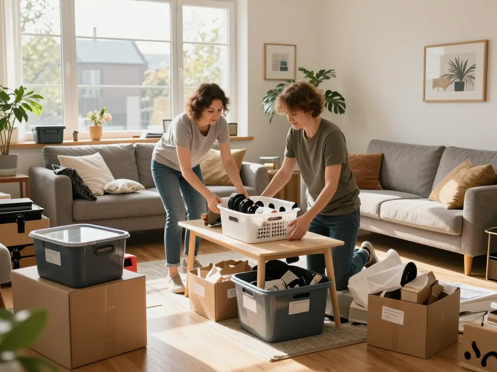 Entrümpelung – Münster & Umgebung professionelle Entrümpelungssitzung in einem hellen und organisierten Zuhause.