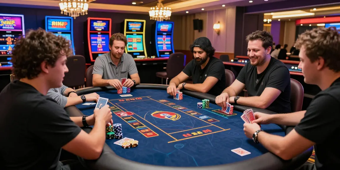 Exciting RIKVIP online casino scene with diverse players at a vibrant game table.