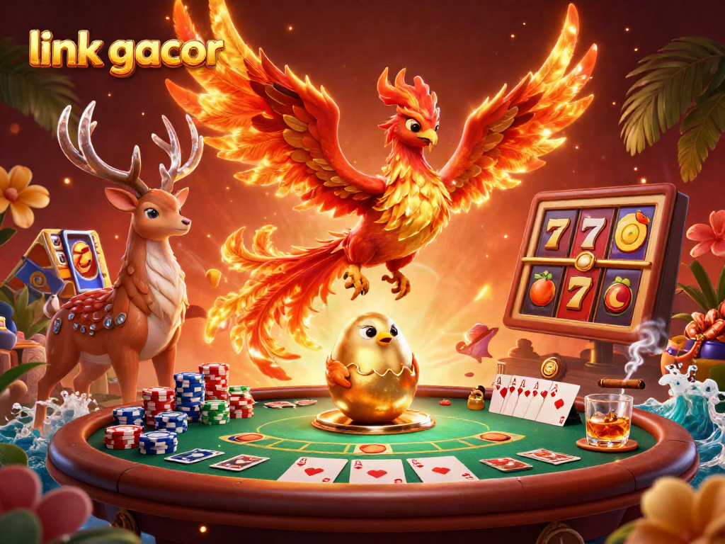 Experience big wins with link gacor as a 3D fire phoenix and baby hatch from luck-filled slots.