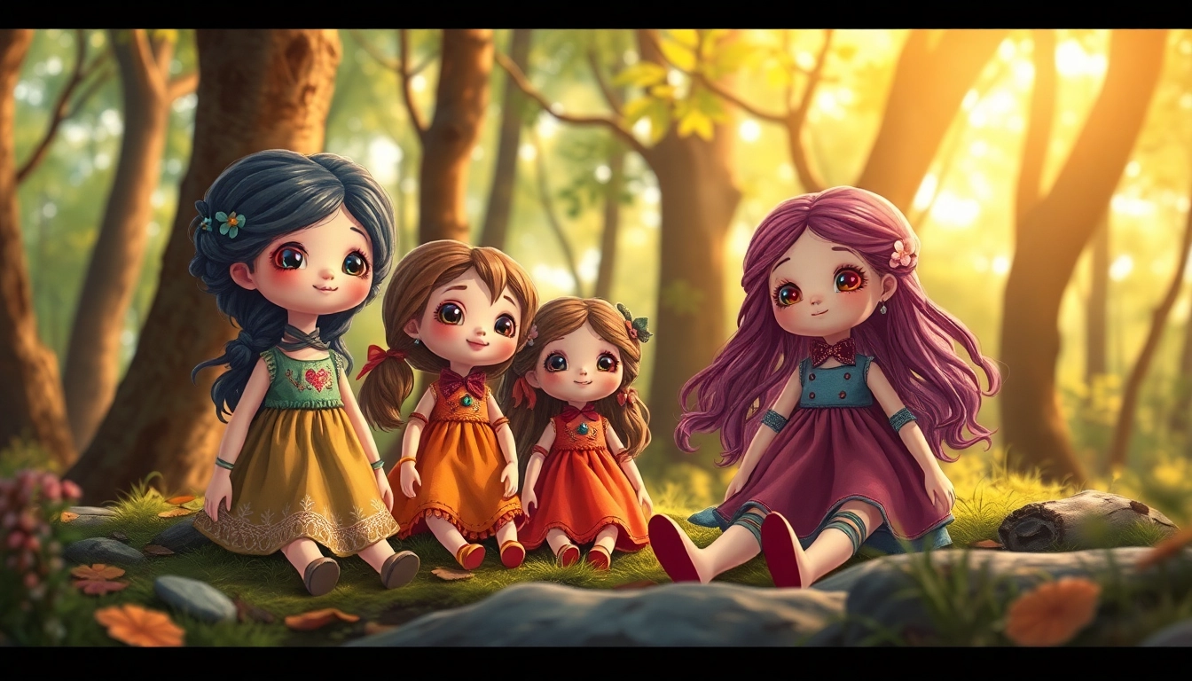 Gestalte ein einzigartiges Gutdolls-Design in einer bezaubernden Waldumgebung.