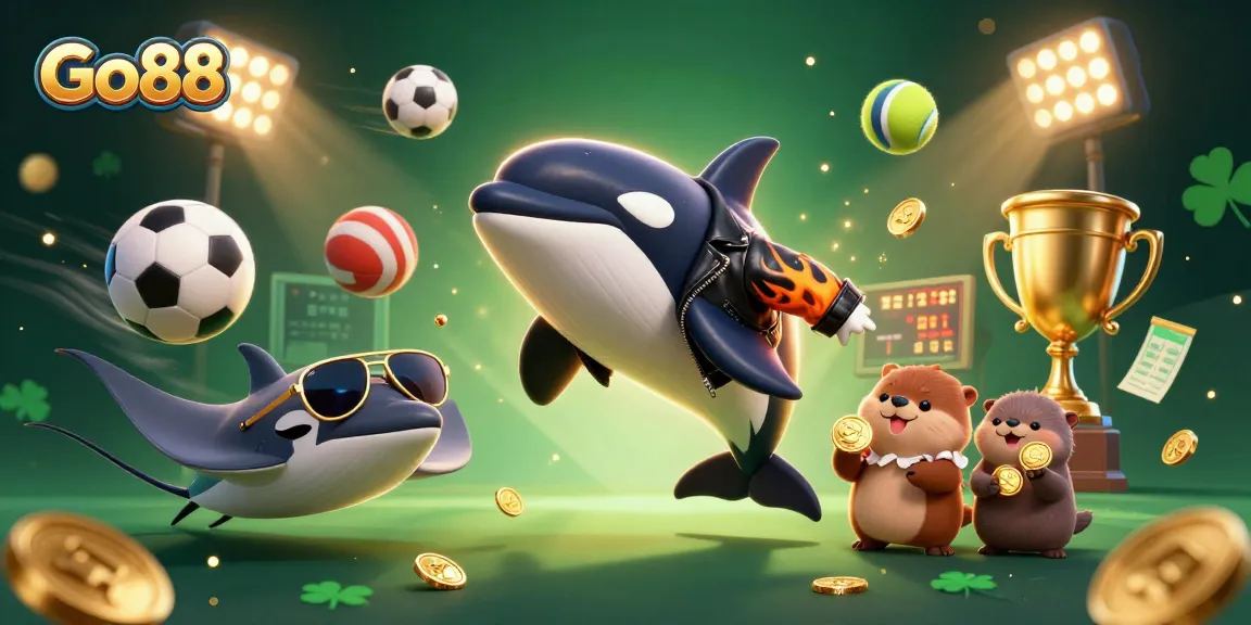 Experience epic gaming excitement at Go88 with a thrilling underwater adventure scene.