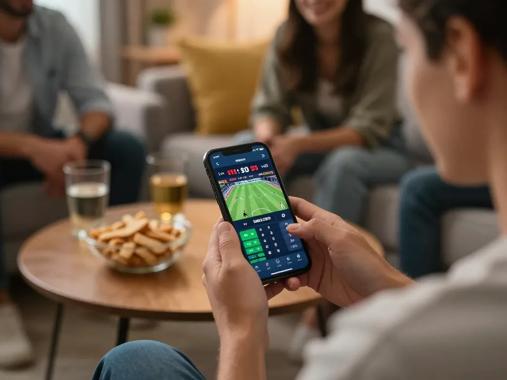 Engaging in strategic F88 bet sessions through a mobile app in a cozy home setting