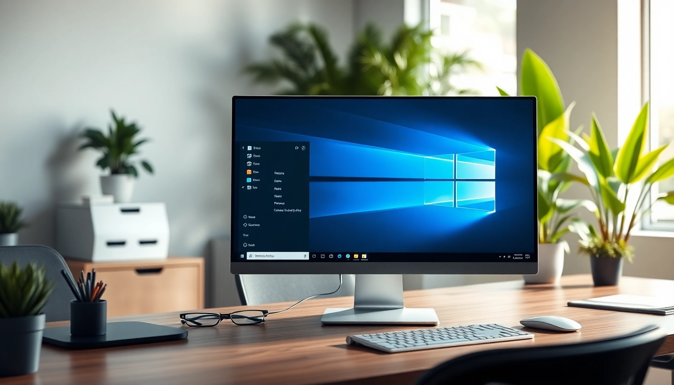 Aktuelles Windows 11 Pro für PC zeigt eine elegante Computer-Arbeitsumgebung mit klarer Benutzeroberfläche.