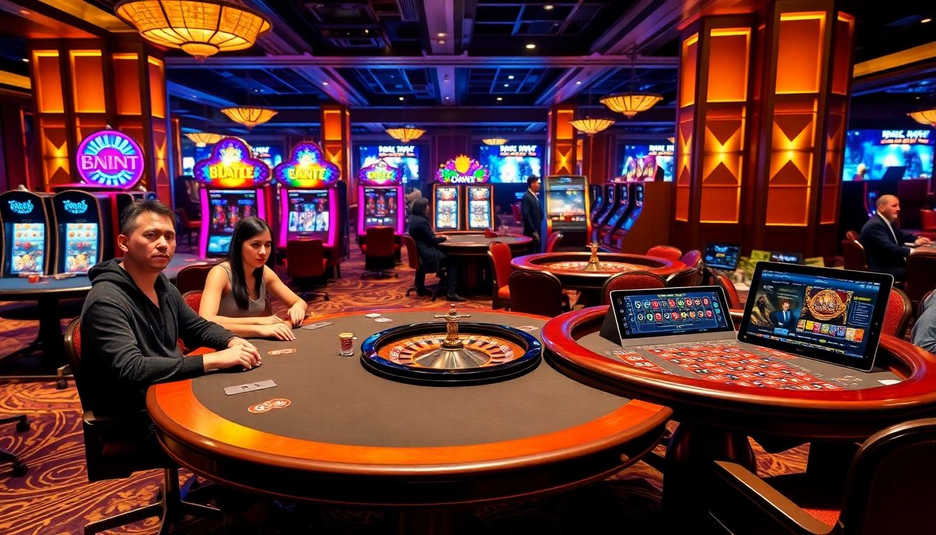 Experience thrilling moments at https://phjoy.it.com/ with players engaging at glamorous casino tables.